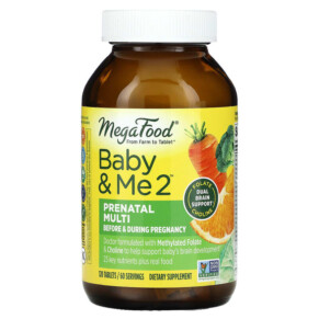 MegaFood Baby & Me 2 Prenatal Multi 120 Tablets 051494103159