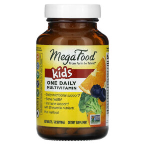 MegaFood Kids One Daily Multivitamin 60 Tablets 051494101803