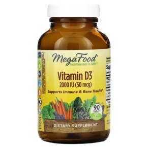 MegaFood Vitamin D3 2000 IU (50 mcg) 90 Tablets 051494102220