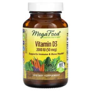 MegaFood Vitamin D3 50 mcg (2.000 IU) 60 Tablets 051494102213