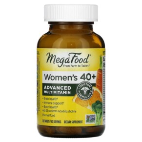 MegaFood Women's 40+ Advanced Multivitamin 120 Tablets 051494103227