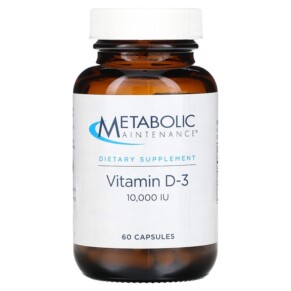 Metabolic Maintenance Vitamin D-3 10.000 IU 60 Capsules 838287005117