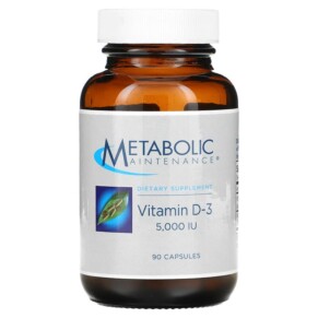 Metabolic Maintenance Vitamin D-3 5.000 IU 90 Capsules 838287005155