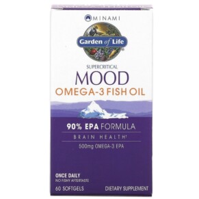 Minami Nutrition Supercritical Mood Omega-3 Fish Oil 500 mg 60 Softgels 5425018610037