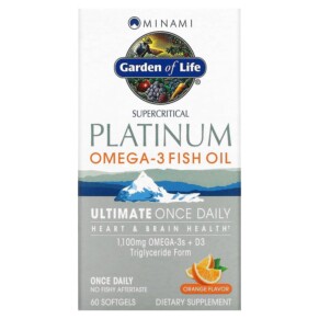 Minami Nutrition Supercritical Platinum Omega-3 Fish Oil Orange 60 Softgels 5425018611812