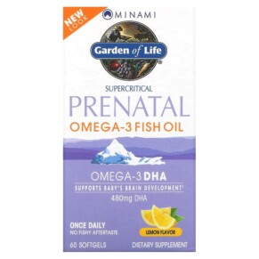 Minami Nutrition Supercritical Prenatal Omega-3 Fish Oil Lemon 60 Softgels 5425018610044