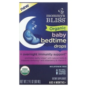 Mommy's Bliss Organic Baby Bedtime Drops Age 4 Months+ 2 fl oz (60 ml) 679234051814