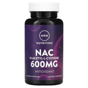 MRM Nutrition Nac N-Acetyl-L-Cysteine 600 mg 60 Vegan Capsules 609492850065