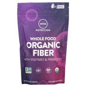 MRM Nutrition Whole Food Organic Fiber with Enzymes and Prebiotics 9.03 oz (256 g) 609492310521