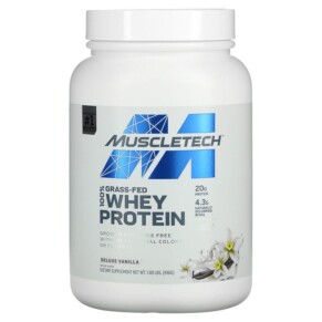 MuscleTech Grass-Fed 100% Whey Protein Deluxe Vanilla 1.8 lbs (816 g) 631656715972