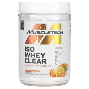 MuscleTech ISO Whey Clear Ultra-Pure Protein Isolate Orange Dreamsicle 1.1 lbs (505 g) 631656714845