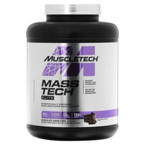 MuscleTech Mass Tech Elite Chocolate Fudge Cake 6 lbs (2.72 kg) 631656716894