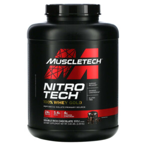 MuscleTech Nitro Tech 100% Whey Gold Double Rich Chocolate 5.03 lbs (2.28 kg) 631656710496