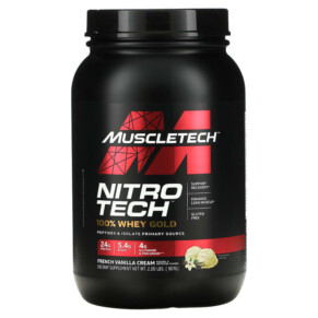MuscleTech Nitro Tech 100% Whey Gold French Vanilla Cream 2 lbs (907 g) 631656710472