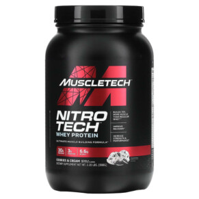 MuscleTech Nitro Tech Whey Protein Cookies and Cream 2.20 lbs (998 g) 631656703276