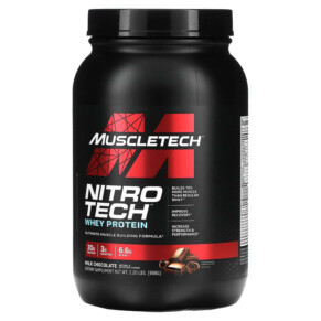 MuscleTech Nitro Tech Whey Protein Milk Chocolate 2.20 lbs (998 g) 631656703245