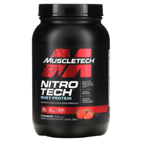 MuscleTech Nitro-Tech Whey Protein Strawberry 2.2 lbs (998 g) 631656703269