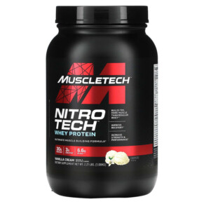 MuscleTech Nitro Tech Whey Protein Vanilla Cream 2.21 lbs (1 kg) 631656703252