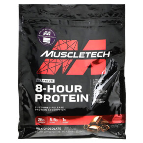 MuscleTech Platinum 8-Hour Protein Milk Chocolate 4.60 lbs (2.09 kg) 631656703528