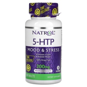 Natrol 5-HTP Time Release Maximum Strength 200 mg 30 Tablets 047469051723