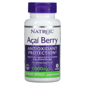 Natrol Acai Berry 500 mg 75 Veggie Caps 047469055769