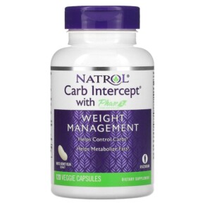Natrol Carb Intercept with Phase 2 Carb Controller 120 Veggie Capsules 047469042912