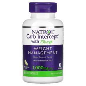 Natrol Carb Intercept with Phase 2 Carb Controller 500 mg 60 Veggie Capsules 047469161767