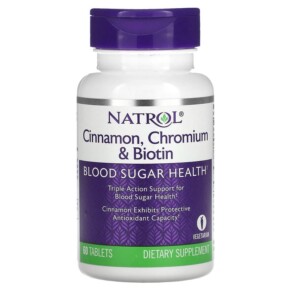 Natrol Cinnamon Chromium & Biotin 60 Tablets 047469048983
