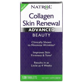 Natrol Collagen Skin Renewal 120 Tablets 047469073725