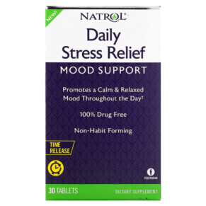 Natrol Daily Stress Relief Time Release 30 Tablets 047469073817