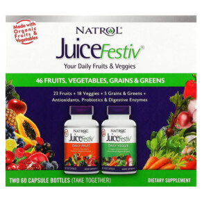 Natrol JuiceFestiv 2 Bottles 60 Capsules Each 047469053031