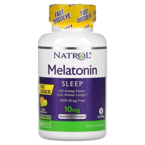 Natrol Melatonin Fast Dissolve Maximum Strength Citrus 10 mg 100 Tablets 047469071660