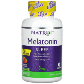 Natrol Melatonin Fast Dissolve Strawberry 3 mg 150 Tablets 047469072810