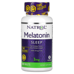 Natrol Melatonin Time Release 3 mg 100 Tablets 047469004583