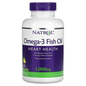 Natrol Omega-3 Fish Oil Lemon 1.000 mg 150 Softgels 047469040406