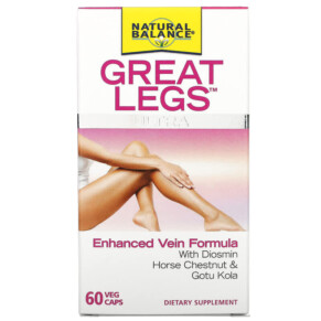 Natural Balance Great Legs Ultra Enhanced Vein Formula 60 Veg Caps 047868774322