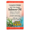 Natural Factors 100% Wild Alaskan Salmon Oil 1300 mg 90 Enteripure Softgels 068958022659