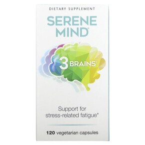 Natural Factors 3 Brains Serene Mind 120 Vegetarian Capsules 068958030579