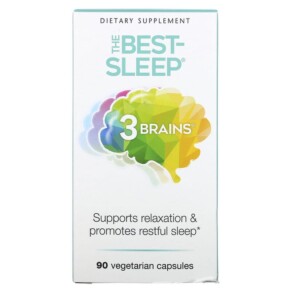 Natural Factors 3 Brains The Best-Sleep 90 Vegetarian Capsules 068958030586