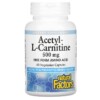Natural Factors Acetyl-L-Carnitine 500 mg 60 Vegetarian Capsules 068958028002