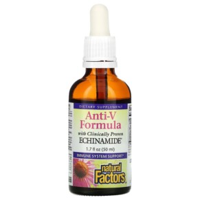 Natural Factors Anti-V Formula with Clinically Proven Echinamide 1.7 fl oz (50 ml) 068958047508