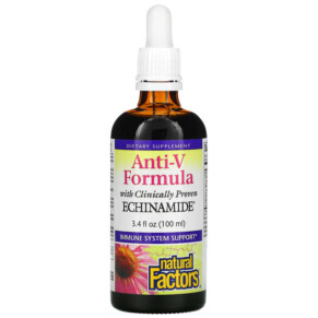 Natural Factors Anti-V Formula with Clinically Proven Echinamide 3.4 fl oz (100 ml) 068958047515