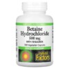 Natural Factors Betaine Hydrochloride with Fenugreek 500 mg 180 Vegetarian Capsules 068958017211