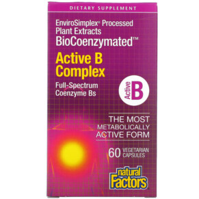 Natural Factors BioCoenzymated Active B Complex 60 Vegetarian Capsules 068958011325