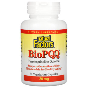 Natural Factors BioPQQ 20 mg 30 Vegetarian Capsules 068958026077