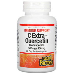 Natural Factors C Extra + Quercetin 60 Easy Swallow Capsules 068958013985