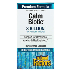 Natural Factors Calm Biotic 3 Billion 30 Vegetarian Capsules 068958018607