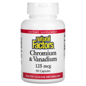 Natural Factors Chromium & Vanadium 125 mcg 90 Capsules 068958016351
