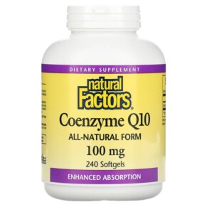 Natural Factors Coenzyme Q10 100 mg 240 Softgels 068958020822