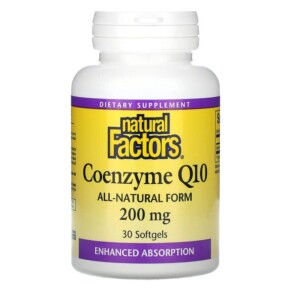 Natural Factors Coenzyme Q10 200 mg 30 Softgels 068958207216